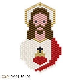 DM11-501-01-1.jpg Dije Miyuki Jesús Sagrado Corazón DM11-501-01