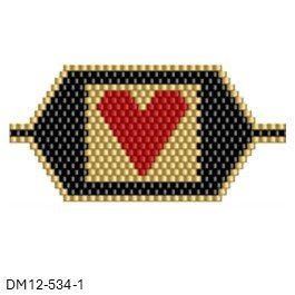 Dije Miyuki Brazalete Corazón DM12-534-01