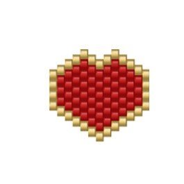 Dije Miyuki Corazón Con Borde DM02-84-01