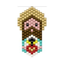 DM4-160-1.jpg Dije Miyuki Jesus Sagrado Corazón DM04-160-01