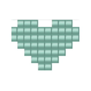 Dije Miyuki Mini Corazón 3d DM02-92-04