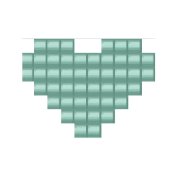 Dije Miyuki Mini Corazón 3d DM02-92-04