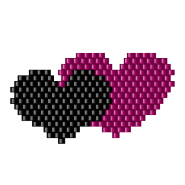 Dije Miyuki Doble Corazón DM06-245-07