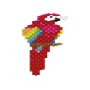 Dije Miyuki Guacamaya Roja DM09-430-01